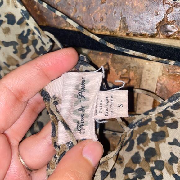 YAYA Nom De Plume Leopard Print Strappy Sleeveless Tank Top Women's Size Small - Picture 5 of 6